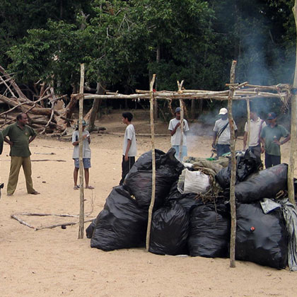 Removing non-biodegradable garbage from Yala National Park Block II 14-16 August 2006 — WildREACH cleanup